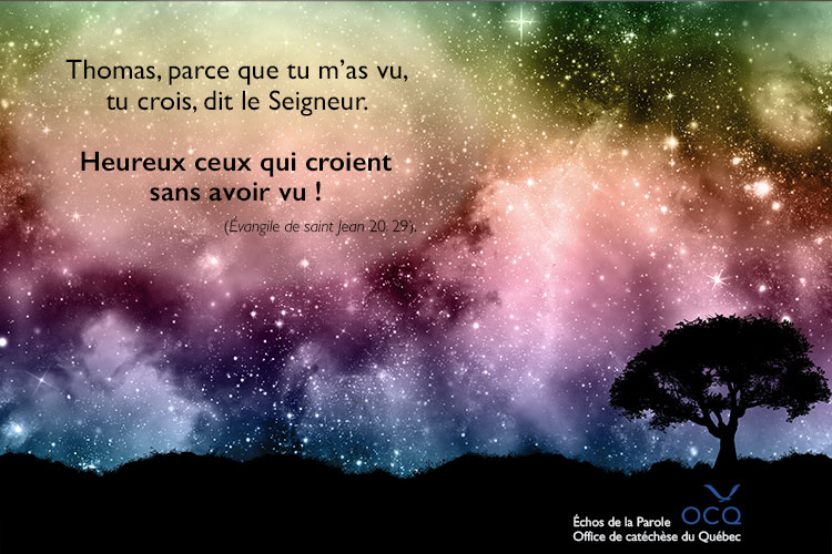 Pâques Heureux ceux qui croient sans avoir vu!